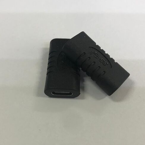 HOMSFOU USB 3.1 Type-c Female to Female Adapter, Black in Saudi Arabia