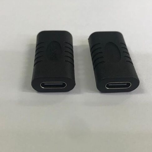 HOMSFOU USB 3.1 Type-c Female to Female Adapter, Black in Saudi Arabia