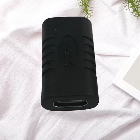 HOMSFOU USB 3.1 Type-c Female to Female Adapter, Black in Saudi Arabia