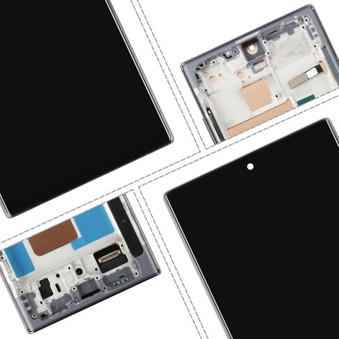 for Samsung Galaxy S22 Ultra 5G Screen Replacement with Frame,Black,Incell in Kuwait