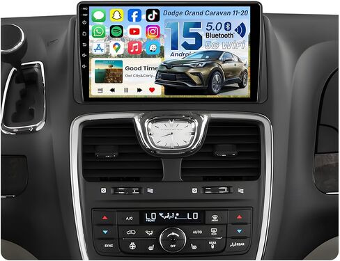 [4G+64G] راديو السيارة لسيارة Dodge Grand Caravan 2011-2020: ترقية 1280 * 800 HD شاشة لمس ستيريو للسيارة مع Bluetooth5.4 Carplay Android Auto GPS 5GWiFi FM 32EQ كاميرا احتياطية in Kuwait