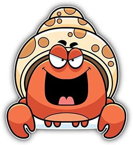 Angry Hermit Crab Art Decorative Scrapbooking Sticker Waterproof Vinyl Stickers for Water Bottle, Laptop & Phone Case – 50 Pack in Saudi Arabia