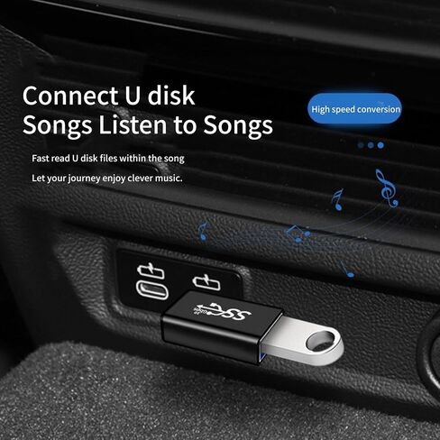 محول من النوع C إلى USB مع قابس بزاوية للسيارة in Kuwait