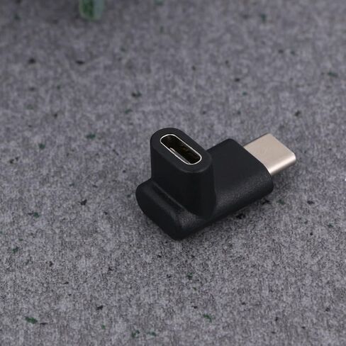 NUOBESTY 2pcs USB Type C Adapter Black Right Angled Male to Female Extender in Saudi Arabia