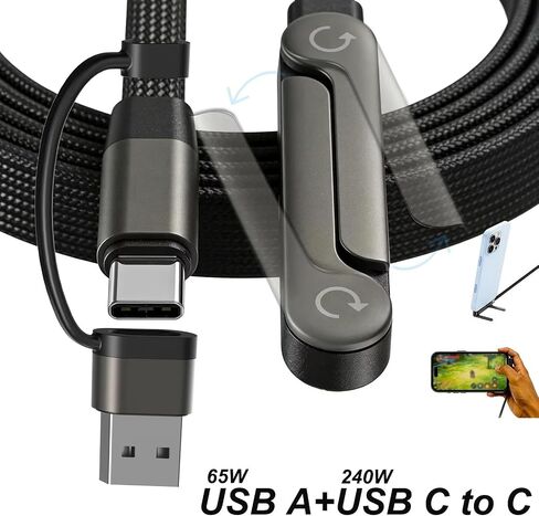 2-in-1 USB Type C to USB-C Cable with Built-in Phone Stand in Saudi Arabia