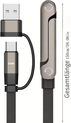 2-in-1 USB Type C to USB-C Cable with Built-in Phone Stand in Saudi Arabia