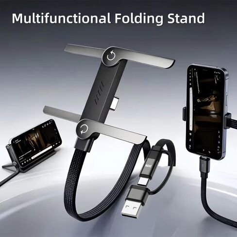 2-in-1 USB Type C to USB-C Cable with Built-in Phone Stand in Saudi Arabia