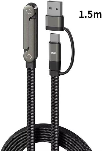 2-in-1 USB Type C to USB-C Cable with Built-in Phone Stand in Saudi Arabia