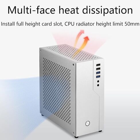 Theater Computer Box Mini-ITX Enclosure for Case Aluminum Desktop FH01 HTPC for Case with USB3.0 Port Itx Enclosure in Saudi Arabia
