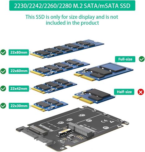 Msata States Disk to SATA3.0 2.5inch Hard Disk Drives Enclosure States Case Adapter Card 6Gps Desktop Expansion Board in Saudi Arabia