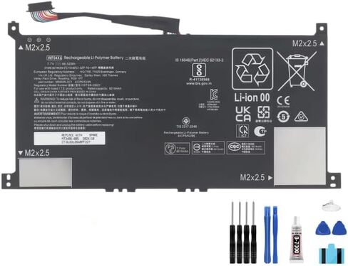 compatible For HP Envy X360 13-BF0011TU Series HSTNN-OB2Y M89926-1D1/AC1 M90073-005 LCD Display Touch Screen Digitizer Full Assembly Replacement battery WF04XL+Free Tools，For WF04XL battery in Kuwait