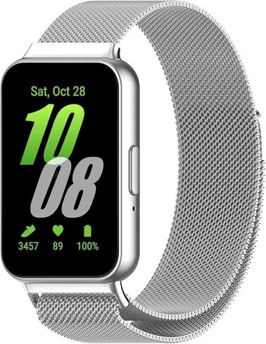Stainless Steel Mesh Band for Samsung Galaxy Fit 3 SM-R390, Adjustable Replacement Strap in Kuwait