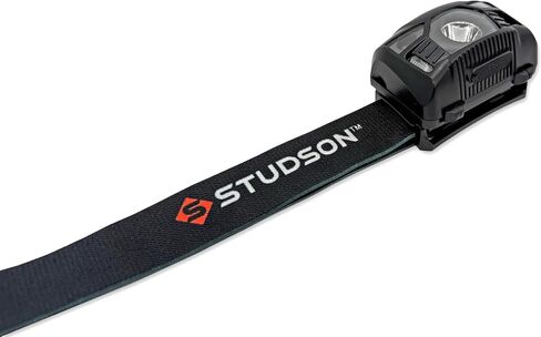 مصباح أمامي قياسي قابل لإعادة الشحن من STUDSON SHK-1 - ضوء عمل LED 150 لومن مع تنشيط مستشعر الحركة، 5 أوضاع إضاءة، شحن USB-C، خوذة خفيفة الوزن متوافقة in Kuwait