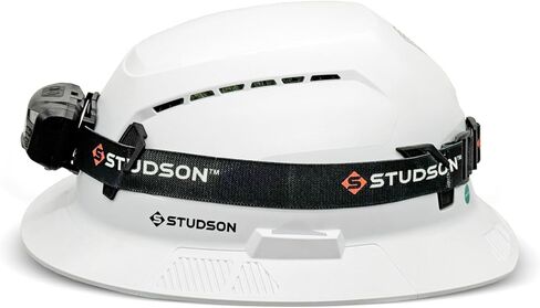 مصباح أمامي قياسي قابل لإعادة الشحن من STUDSON SHK-1 - ضوء عمل LED 150 لومن مع تنشيط مستشعر الحركة، 5 أوضاع إضاءة، شحن USB-C، خوذة خفيفة الوزن متوافقة in Kuwait