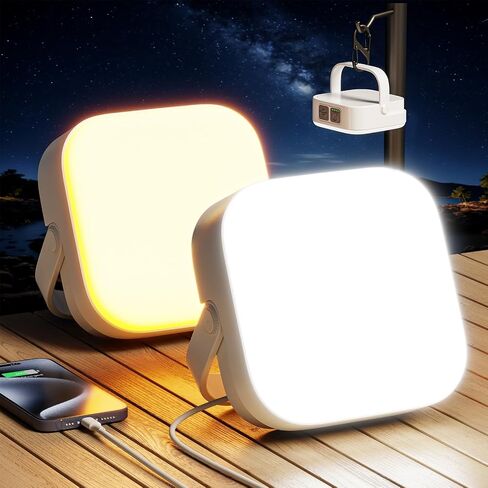Eventek 2Pack 20000mAh Camping Lights, Camping Lantern Rechargeable Total Up to 200H+ & 4 Lights Modes, Portable IP65 Waterproof Tent Lights for Camp, Outdoor, Power Outages Emergency, Hurricane in Kuwait