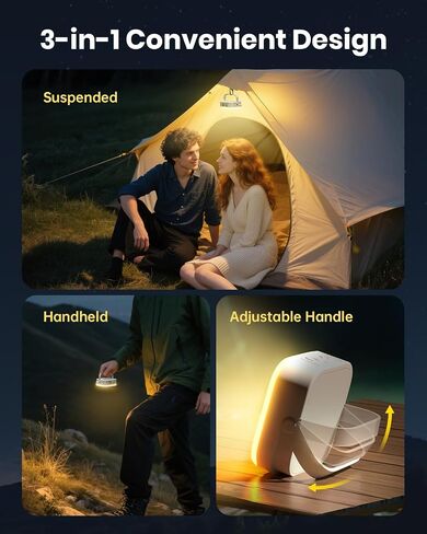 Eventek 2Pack 20000mAh Camping Lights, Camping Lantern Rechargeable Total Up to 200H+ & 4 Lights Modes, Portable IP65 Waterproof Tent Lights for Camp, Outdoor, Power Outages Emergency, Hurricane in Kuwait