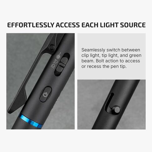 OLIGHT O'Pen 3 4-in-1 Pen Flashlight Black with 3 Ballpoint Refills in Saudi Arabia