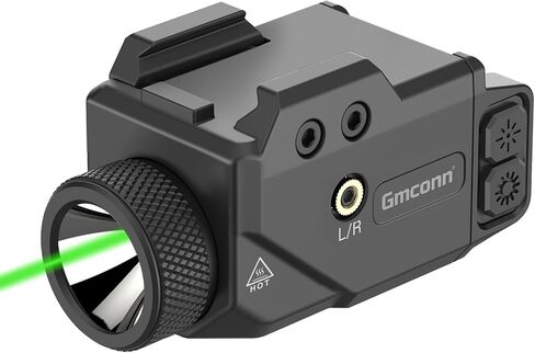 Gmconn 800 Lumen Green Laser Pistol Light | Rechargeable Tactical Flashlight with Strobe Function in Saudi Arabia