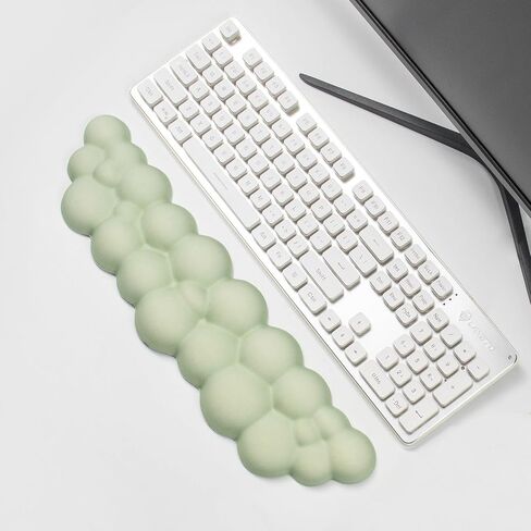2 in1 Cloud Wrist Rest for Keyboard and Mouse Pad Set-Memory Foam,Green in Kuwait