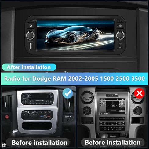 Android 13 Car Radio for Dodge RAM 2002-2005 1500 2500 3500 [2GB+64GB] in Saudi Arabia