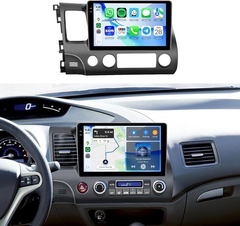 8Core 6G+128G Car Radio for Honda Civic 2006-2011 Car Stereo,DSP 46EQ Android 15 Radio,10.1 Inch 1280X720 IPS Touch Screen Wireless Carplay/Android Auto 63UIs,GPS 5GhzWiFi FM/RDS SWC Backup Camera in Saudi Arabia