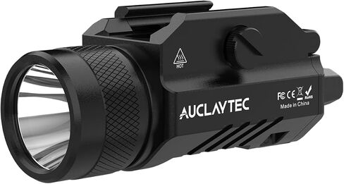 AUCLAYTEC 1200 Lumen Pistol Light Tactical Flashlight, Gun Light with Strobe Mode, Weapon Flashlight for Picatinny Rail (Without Laser, None Rechargeable) in Saudi Arabia