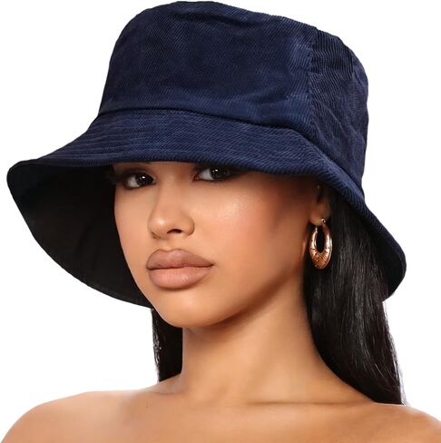 Corduroy Bucket Hat for Men and Women, Packable Sun Hat for Fishing in Saudi Arabia