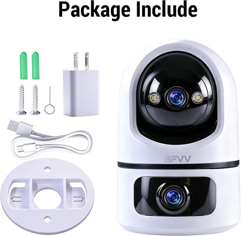 6MP Dual Lens Indoor Security Camera, 2.4G/5G WiFi Baby Dog Monitor in Saudi Arabia