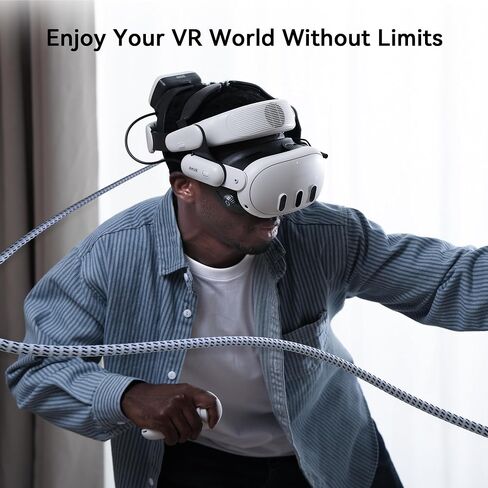 AMVR 16FT VR Link Cable, USB 3.0 Braided with A to C Adapter(Not Charging) in Saudi Arabia