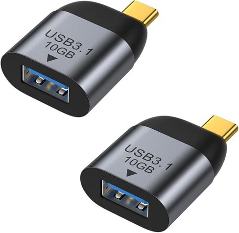 USB C to USB Adapter 2 Pack,10Gbps Data Transfer Fast Charging,Type C Male to USB 3.1 Female OTG Adapter，2B in Saudi Arabia