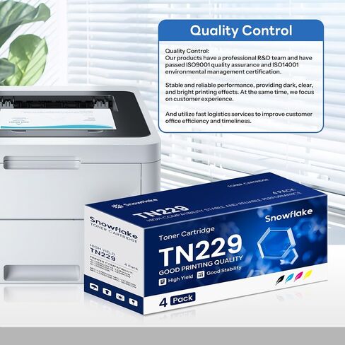 TN229 Toner Cartridges Compatible TN2294PK 4-Pack Printer Toner Cartridges Replacement for Brother TN229 229 TN-229 MFC-L3765CDW MFC-L3780CDW MFC-L3720CDW Toner (TN2294pk). in Saudi Arabia