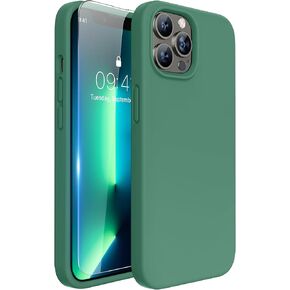 miracase Compatible with iPhone 16e Case/iPhone 17e Case, [Soft Anti-Scratch Microfiber Lining], Liquid Silicone Shockproof Drop Protection Phone Case for iPhone 16e/17e, Dark Green in Kuwait