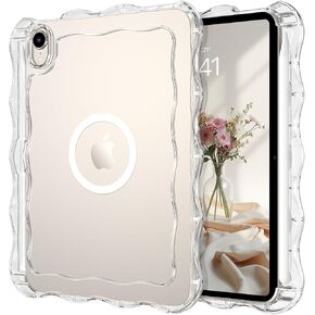 Telaso for iPad mini 7 A17 Pro 2024/iPad Mini 6 2021 8.3 Inch iPad mini 7th/6th Gen Wave Frame Design Magnetic Case, Transparent Back Soft TPU Bumper Anti Yellowing Case for iPad mini 7/Mini 6, Clear in Kuwait