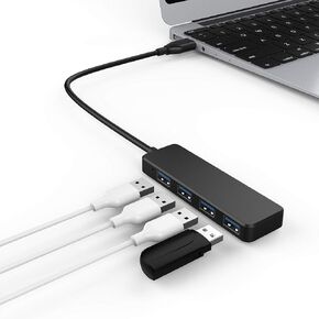 4-Port USB3.0 hub, high-Speed USB Data hub for MacBook, Mac Pro, Mac Mini, iMac, Surface Pro, XPS, PC, Flash Drive, Mobile Hard Drive in Saudi Arabia