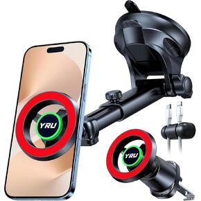 YRU [2026 Military-Grade for Magsafe Car Mount [90+LBS Strong Suction] in Saudi Arabia