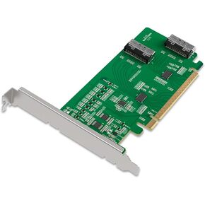 ICYDOCK EXLink MB308A5 PCIe 5.0 x16 NVMe Host Adapter Card with 2 × MCIO 8i (SFF-TA-1016) & Redriver (PCIe Bifurcation Required) in Saudi Arabia