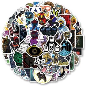 63pcs Destiny 2 Sticker, Cute Cartoon Vinyl Waterproof Stickers for Water Bottle,Skateboard,Laptop,Phone,Journaling,Scrapbooking Decals for Party Supply Decor in Saudi Arabia