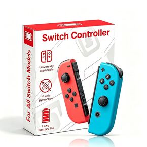 استبدال وحدة تحكم التبديل FAHJYXOM متوافق مع Switch/Lite/OLED، مع اهتزاز مزدوج/حركة/استيقاظ/لقطة شاشة (أحمر وأزرق) in Saudi Arabia