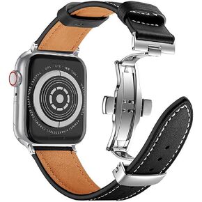 Leather for Apple Watch Band Natural Soft Strap in Saudi Arabia