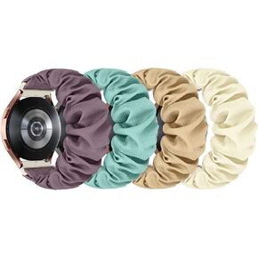Stretchy Bands Compatible with Samsung Galaxy Watch 5/4 40mm 44mm / Galaxy Watch 5 Pro 45mm / Galaxy Watch 4 Classic 42mm 46mm,4 pack 20mm Replacement Elastic Cute Fabric Stretchy Wristabnd for Women Men in Saudi Arabia