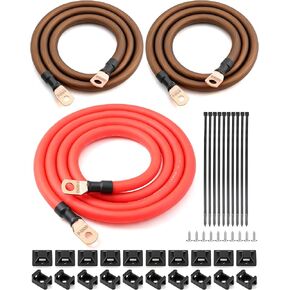 Big 3 Upgrade Kit 1/0 Gauge Wire,Pre-Crimped Lug Terminals for Car Audio in Saudi Arabia