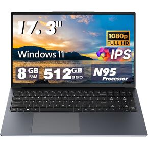 أجهزة كمبيوتر محمولة مقاس 17 بوصة، معالج الجيل الثاني عشر N95 4C 4T (يصل إلى 3.4 جيجا هرتز)، ذاكرة وصول عشوائي DDR4 سعة 16 جيجابايت ومحرك أقراص SSD سعة 512 جيجابايت، بطارية كبيرة 1920*1080,10000 مللي أمبير في الساعة، النوع C (التاريخ)، WiFi5، BT، RJ45، مك in Kuwait