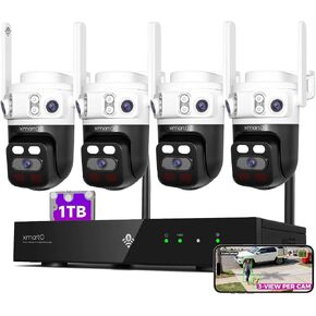 XMARTO 6MP 3-Lens 4-Cam 1TB WiFi Security Camera Kit 4K NVR PTZ AI Tracking in Saudi Arabia