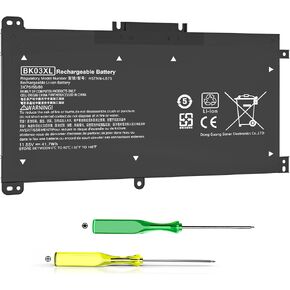 BK03XL Battery for HP Pavilion X360 14 14M Series 14M-BA011DX 14M-BA013DX 14M-BA114DX 14-BA1XX 14-BA2XX 14M-BA0XX 14M-BA1XX 14-BA253CL 14-BA153CL 14-BA125CL 14-BA175NR 916366-421 916811-855 41.7Wh in Kuwait