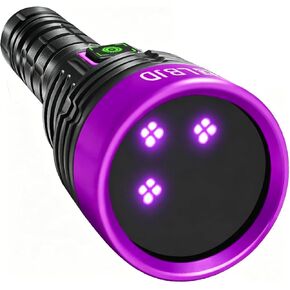 UV Black Light 365 nm Rechargeable Flashlight with Filter for Pet Urine in Saudi Arabia