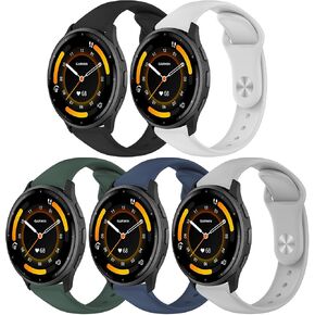 5 Pack 22mm Watch Bands Compatible with Garmin Venu 4 45mm/Venu 3/Venu 2/Vivoactive 4/Forerunner 265/Forerunner 255, Soft Silicone Quick Release Replacement Band for Women Men in Kuwait