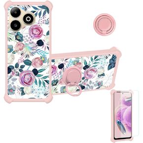 jioeuinly for AriVoice A67L Case Compatible for Foxx FoxxD A67L Phone Case Cover [with Tempered Glass Screen Protector][Hard PC + Soft Silicone][Ring Support] [Colorful Reflect Light] IMDF-HUA3 in Saudi Arabia