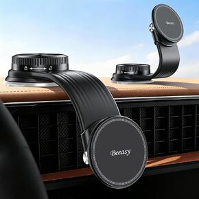 Beeasy for MagSafe Car Mount, 360 Adjustable Bendable Memory Alloy Arm, Magnetic Phone Holder with Vacuum Suction Cup, Dashboard Phone Mount for Tesla, iPhone, Samsung & All Smartphones in Saudi Arabia
