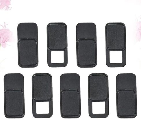 TEHAUX 9pcs Black Metal Oval Shaped Webcam Cover Slider for Laptop and Tablet, Privacy Protection with Good Toughness, Easy to Use Webcam Privacy Cover for Camera Security in Kuwait
