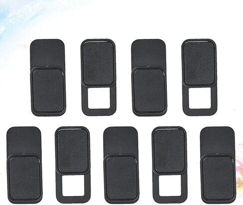 TEHAUX 9pcs Black Metal Oval Shaped Webcam Cover Slider for Laptop and Tablet, Privacy Protection with Good Toughness, Easy to Use Webcam Privacy Cover for Camera Security in Kuwait